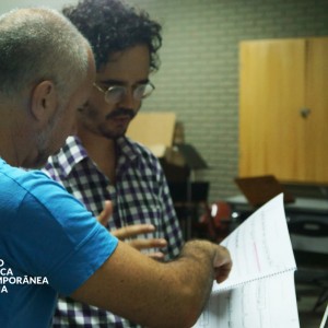 Compositor finalista Emilio Le Roux e Paulo Rios